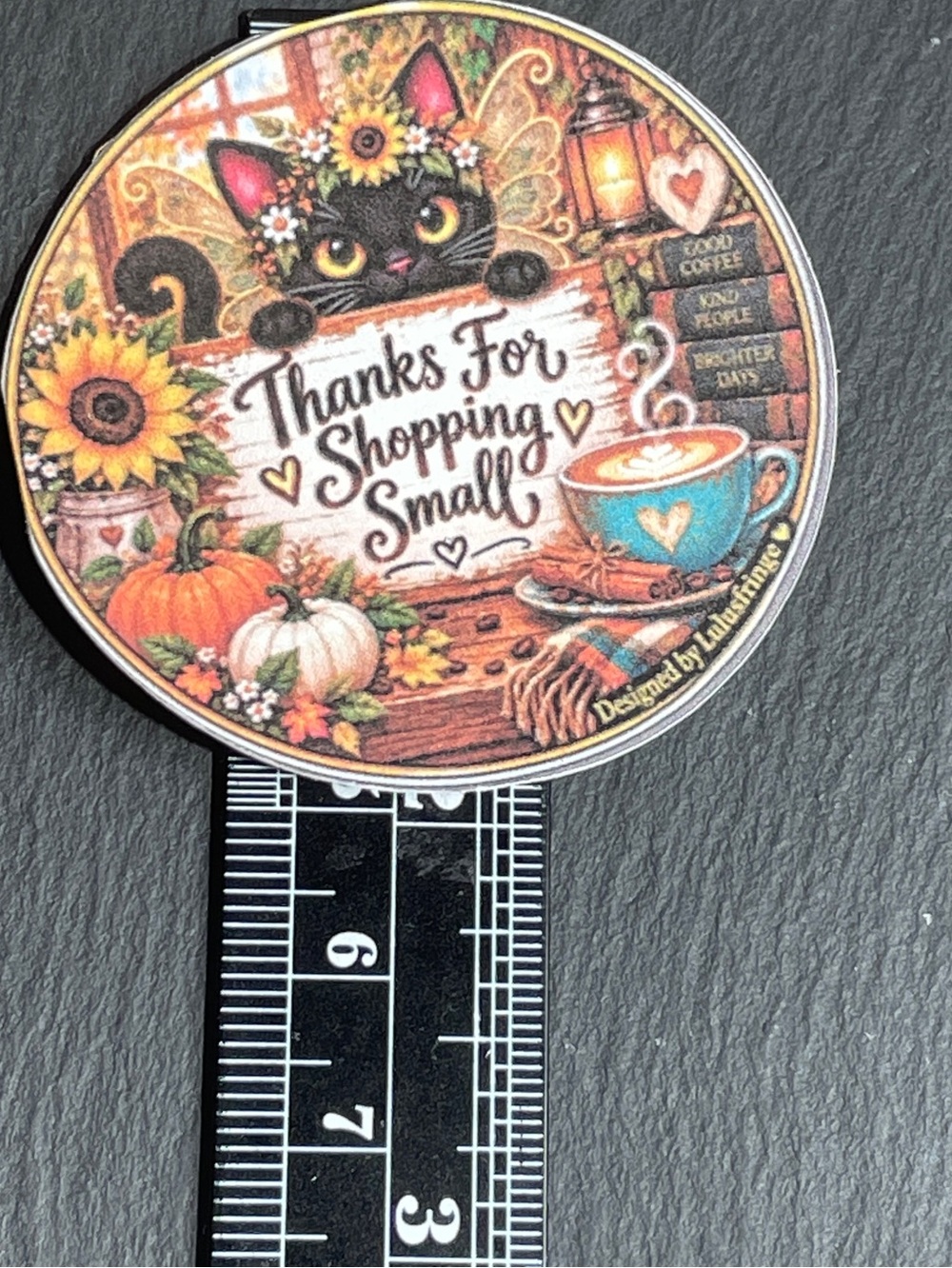 48/$25 Artisan Thank You Stickers — Autumn Sunflower Teal & Pumpkin Palette - Picture 5 of 6
